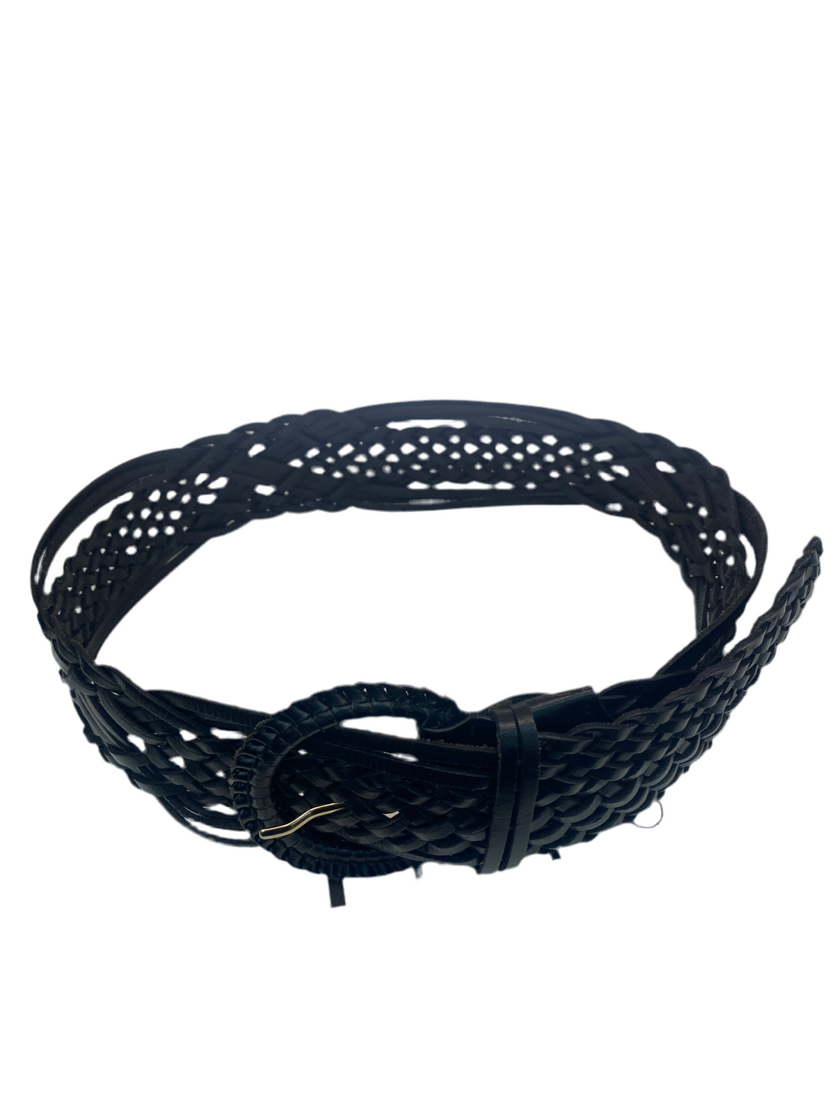 Ceinture noire en cuir