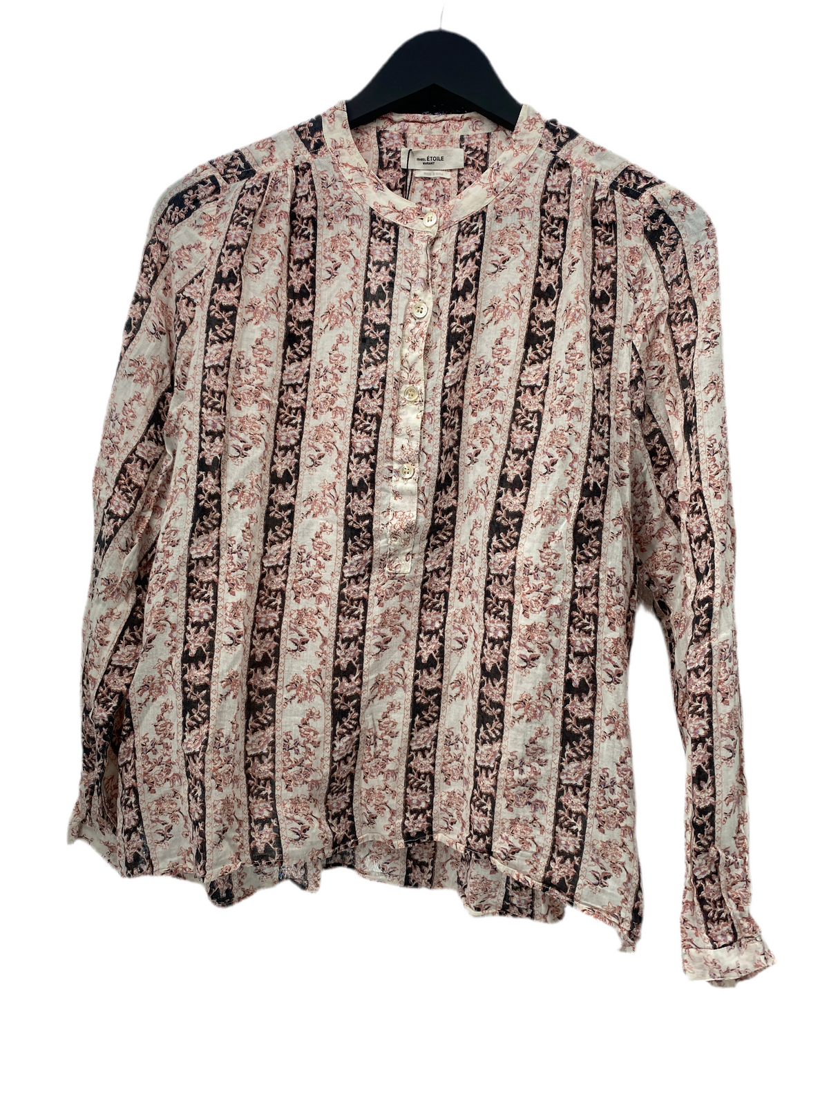 Chemise à fleurs rose