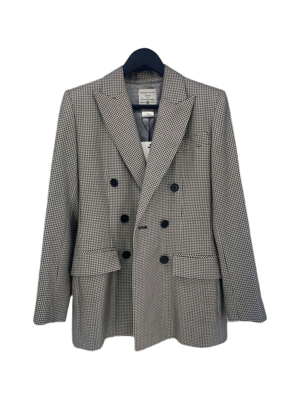 Blazer pieds de poule noir et blanc