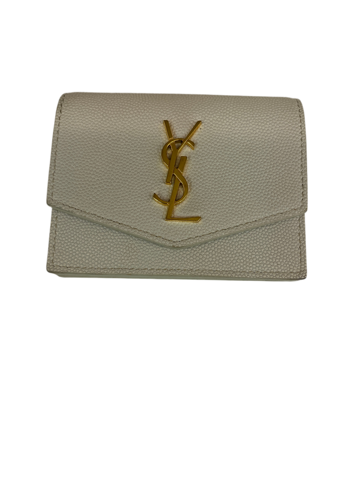 Porte carte  en cuir beige mono