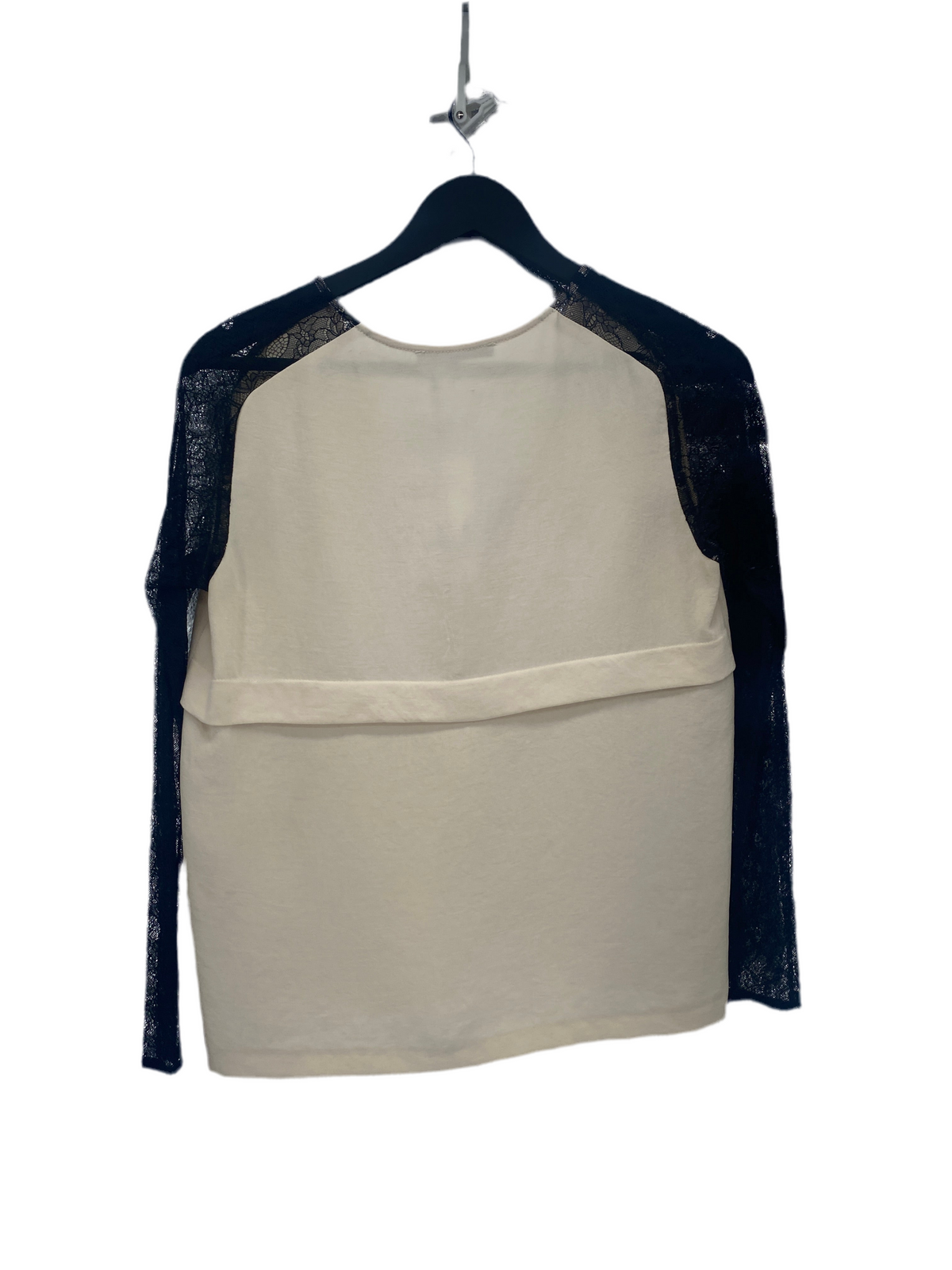 Haut beige manches dentelle