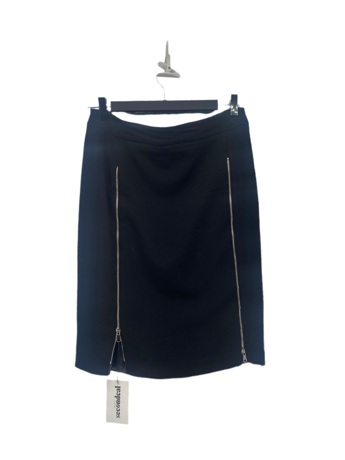 Jupe droite à fermeture