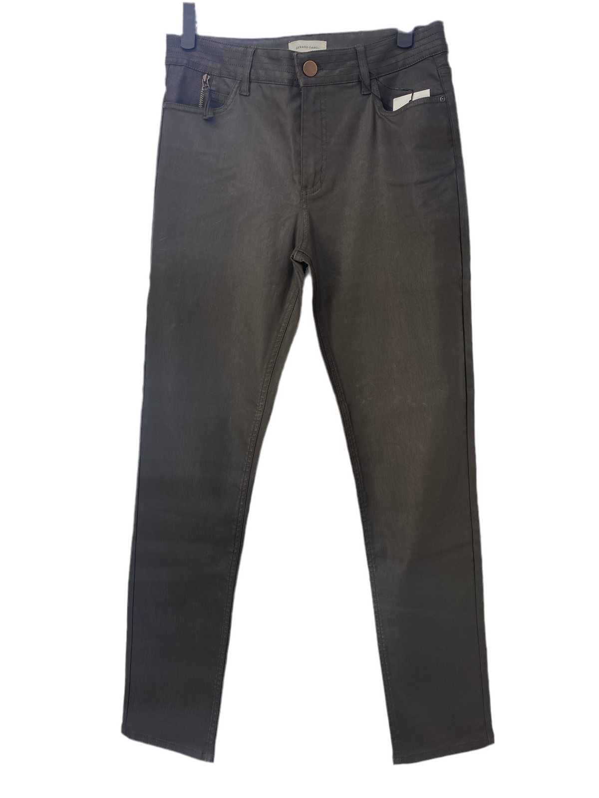 Pantalon maron enduit