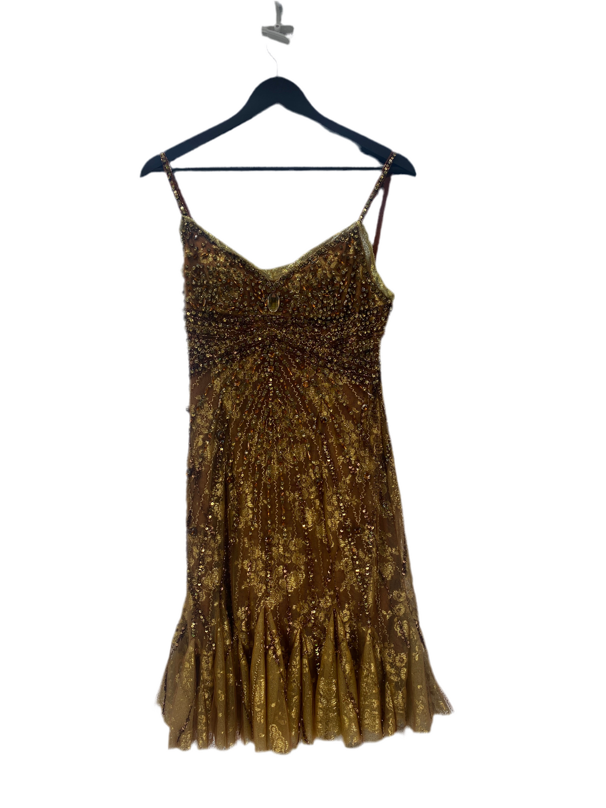 Robe courte doré à  paillette