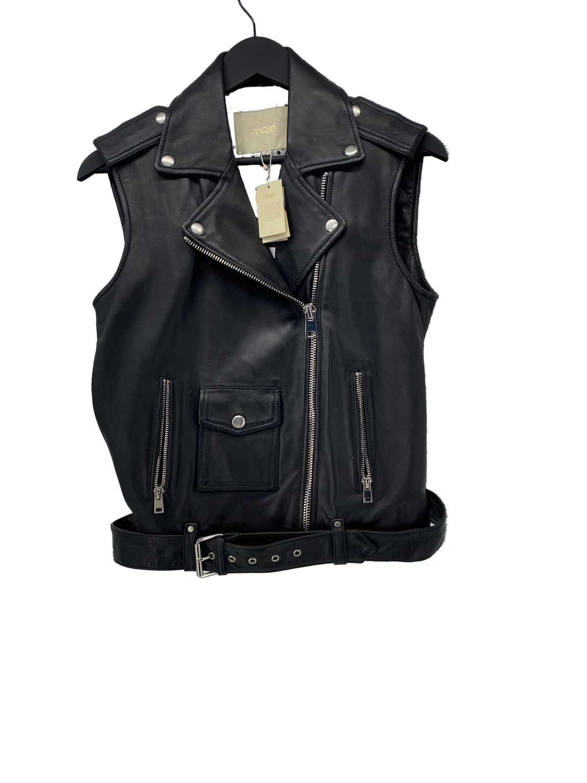 Veste  en cuir sans manches